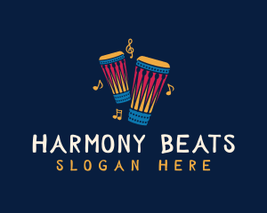 Drummer - Musical African Drum logo design