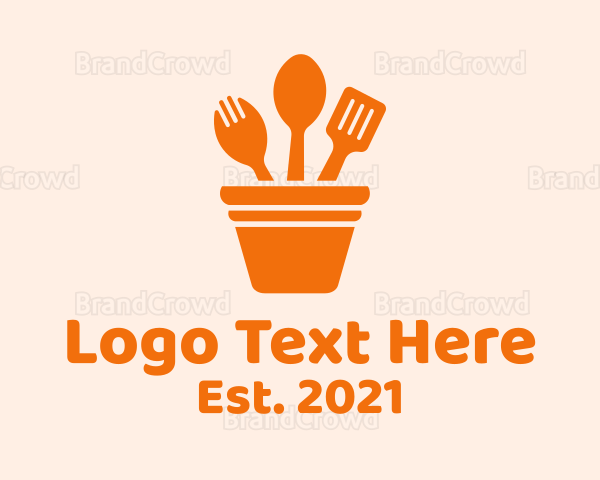 Kitchen Utensil Pot Logo