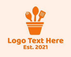 Kitchen Utensil Pot logo design