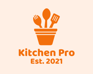 Kitchen Utensil Pot logo design