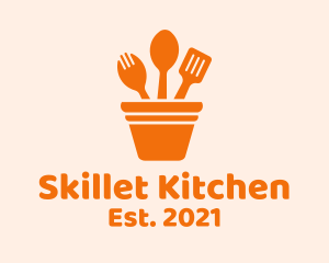 Kitchen Utensil Pot logo design