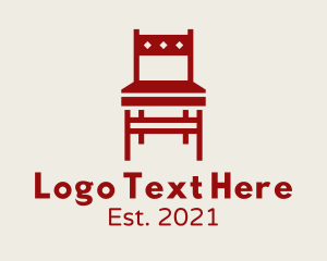 Interior - Red Dining Chair logo design