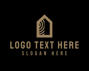 Real Estate - Home Wood Carpentry logo design
