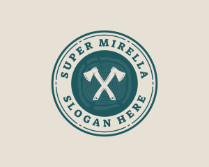 Customize - Lumber Wood Log Axe logo design