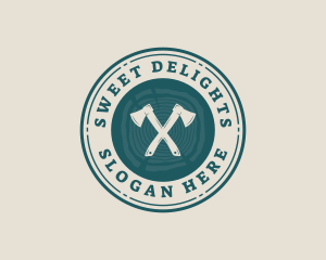 Shop - Lumber Wood Log Axe logo design