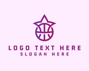 Athlete - Star Basketball League Crown logo design