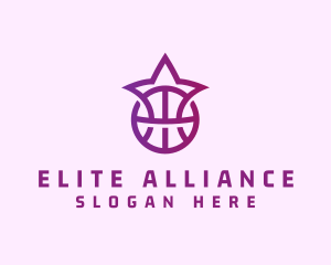 League - Star Basketball League Crown logo design