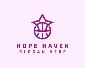 Sports Equipment - Star Basketball League Crown logo design