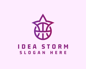 Star Basketball League Crown logo design