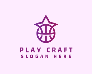 Star Basketball League Crown logo design