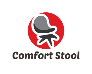 Stool - Office Chair Furniture logo design