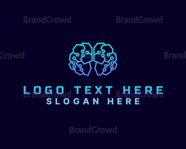 Geometric Technology Brain Logo