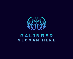 Neurological - Geometric Technology Brain logo design