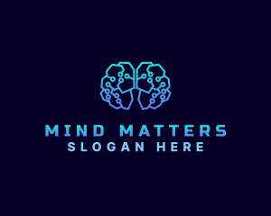 Neurological - Geometric Technology Brain logo design