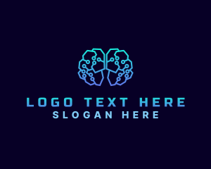 Geometric - Geometric Technology Brain logo design