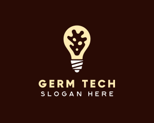 Germ - Virus Light Bulb logo design