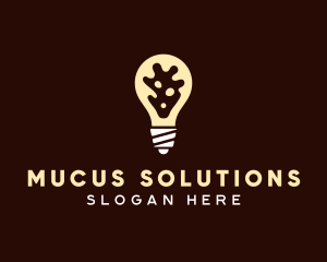 Mucus - Virus Light Bulb logo design