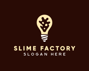 Slime - Virus Light Bulb logo design