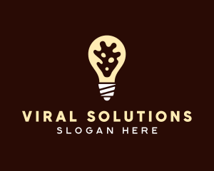 Virus Light Bulb logo design