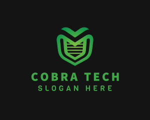 Abstract Cobra Symbol logo design