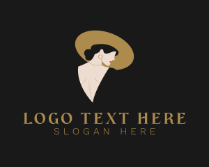 Fascinator - Elegant Fashion Woman logo design