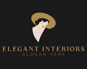 Elegant Fashionista Woman logo design