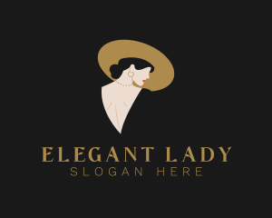 Elegant Fashionista Woman logo design