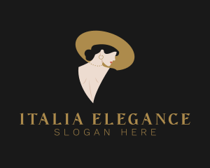 Elegant Fashionista Woman logo design