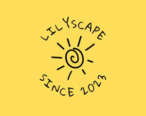 Children - Summer Sun Doodle logo design