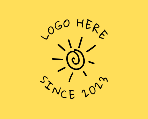 Sunshine - Summer Sun Doodle logo design