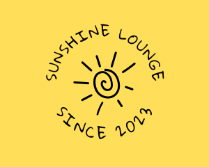 Summer Sun Doodle logo design