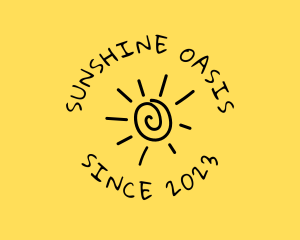 Summer Sun Doodle logo design