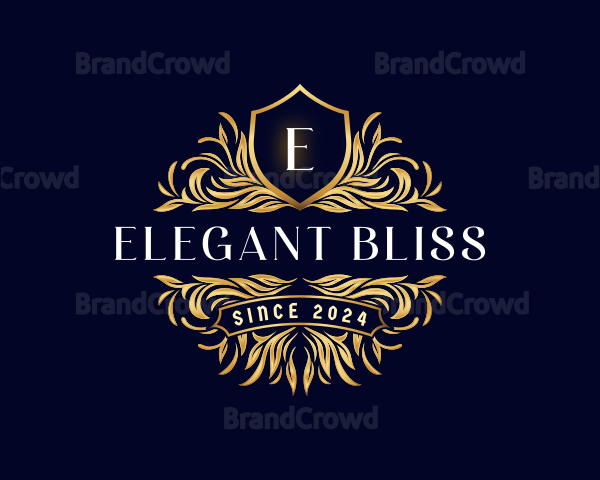 Decorative Shield Floral Logo