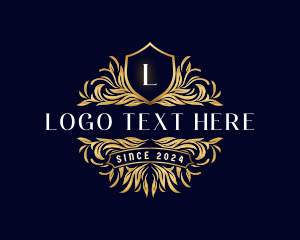 Crest - Decorative Shield Floral logo design