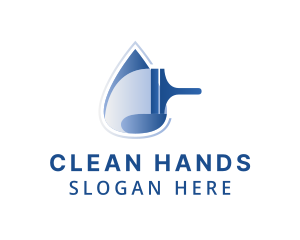 Hygiene - Hygiene Squeegee Droplet logo design