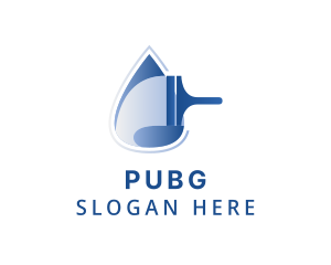 Tp - Hygiene Squeegee Droplet logo design
