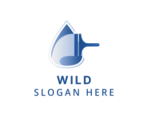 Disinfectant - Hygiene Squeegee Droplet logo design