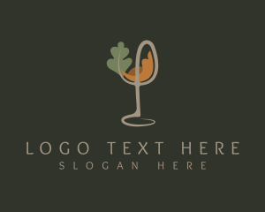 Wine Tasting - Natural Wine Glass logo design