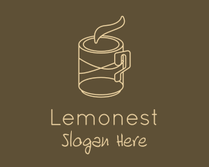 Cafeine - Monoline Coffee Mug logo design