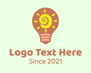 Learning Center - Bright Sun Bulb logo design
