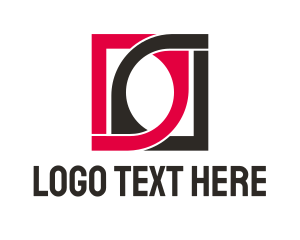Linked - Red & Black Letter D logo design