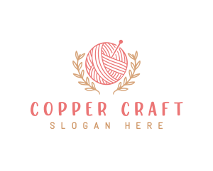 Yarn Knitting Craft logo design