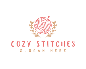 Yarn Knitting Craft logo design