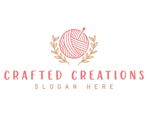 Yarn Knitting Craft logo design