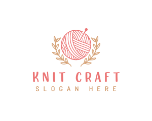 Yarn Knitting Craft logo design