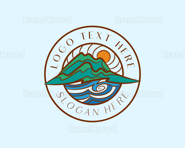 Mountain Sea Circle Logo