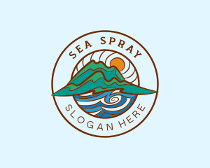 Mountain Sea Circle logo design