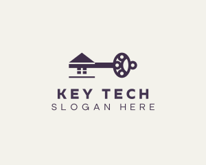 Residential House Key logo design