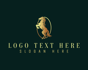 Horsebackriding - Luxury Horse Rearing logo design