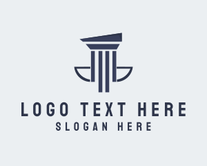 Gray - Legal Pillar Business logo design
